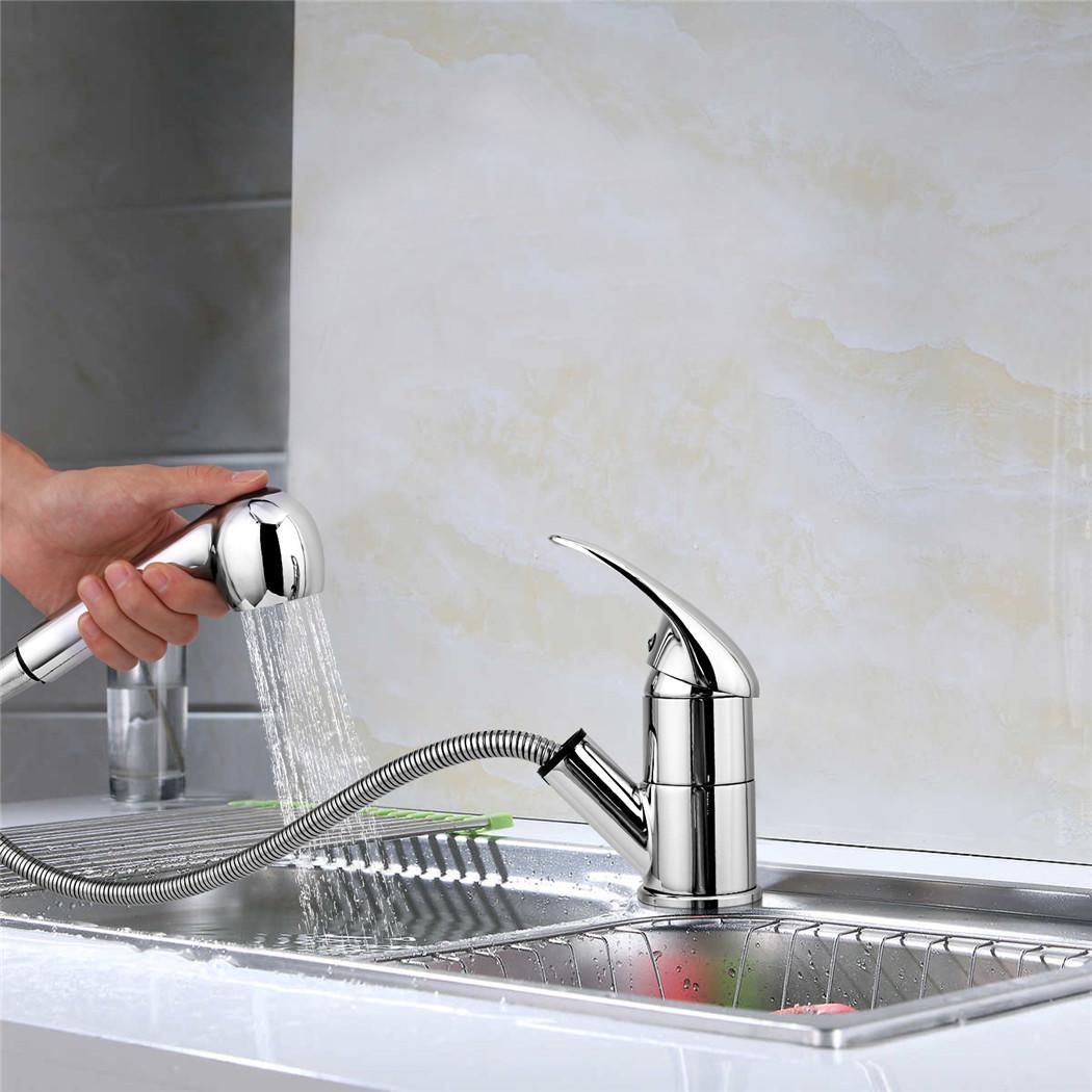 Spültischarmatur Küchenarmatur Ausziehbar Wasserhahn für Küche Einhebel Spüle 01