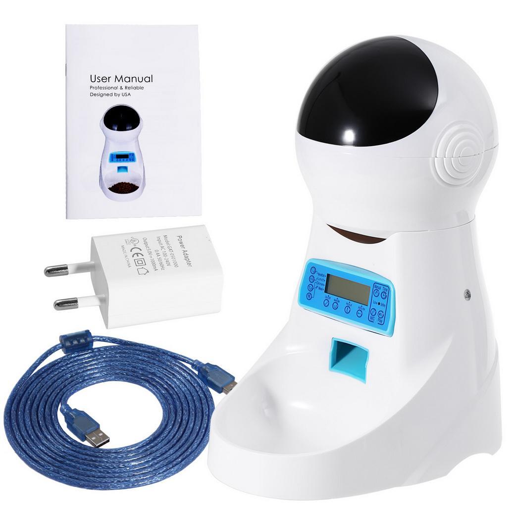 Automatic Pet Feeder Dog Cat Programmable Food Bowl Timed Auto