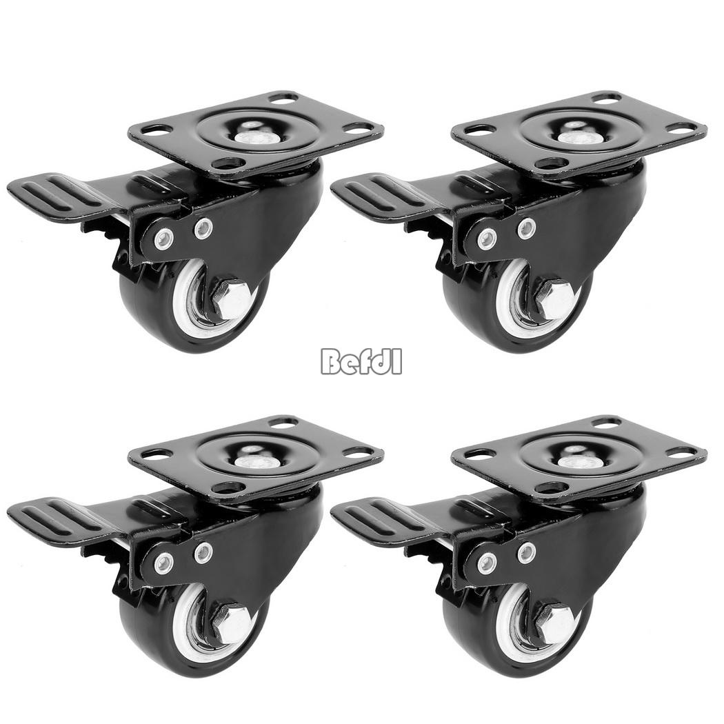 Details About 1 5 Office Chair Swivel Caster Wheels Top Plate With Lock Kit 4 00