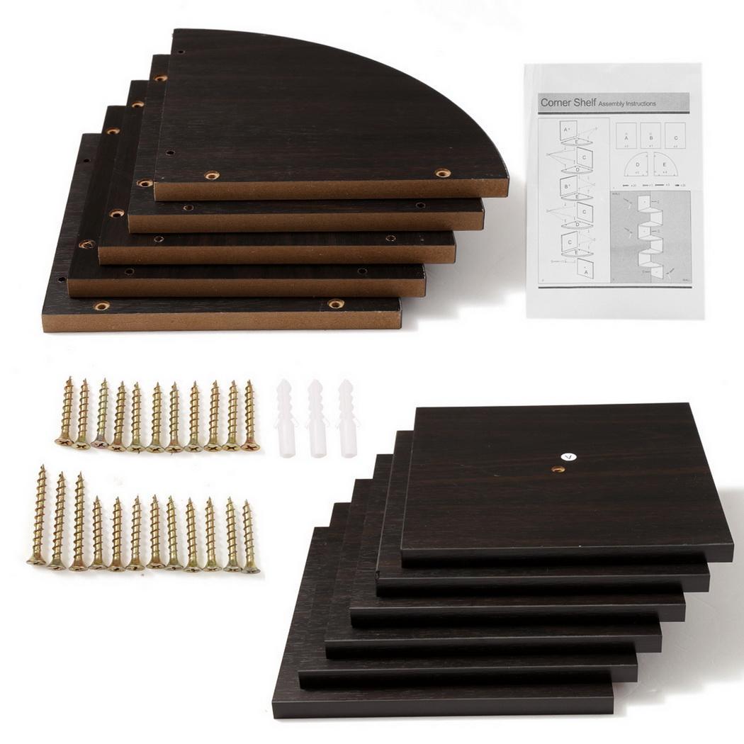 Display Regal Ecke 5 Tier Wandhalterung Regale Lagerregal Holz Eckregal