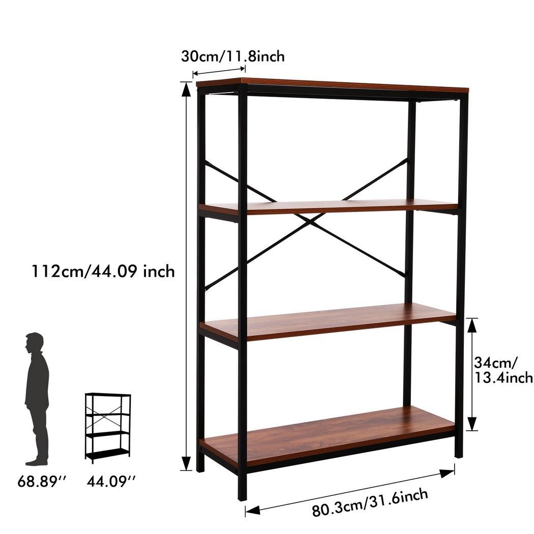 Bücherregal Industriestil 5-stöckigen Eckregal Wandregal für Wohnzimmer