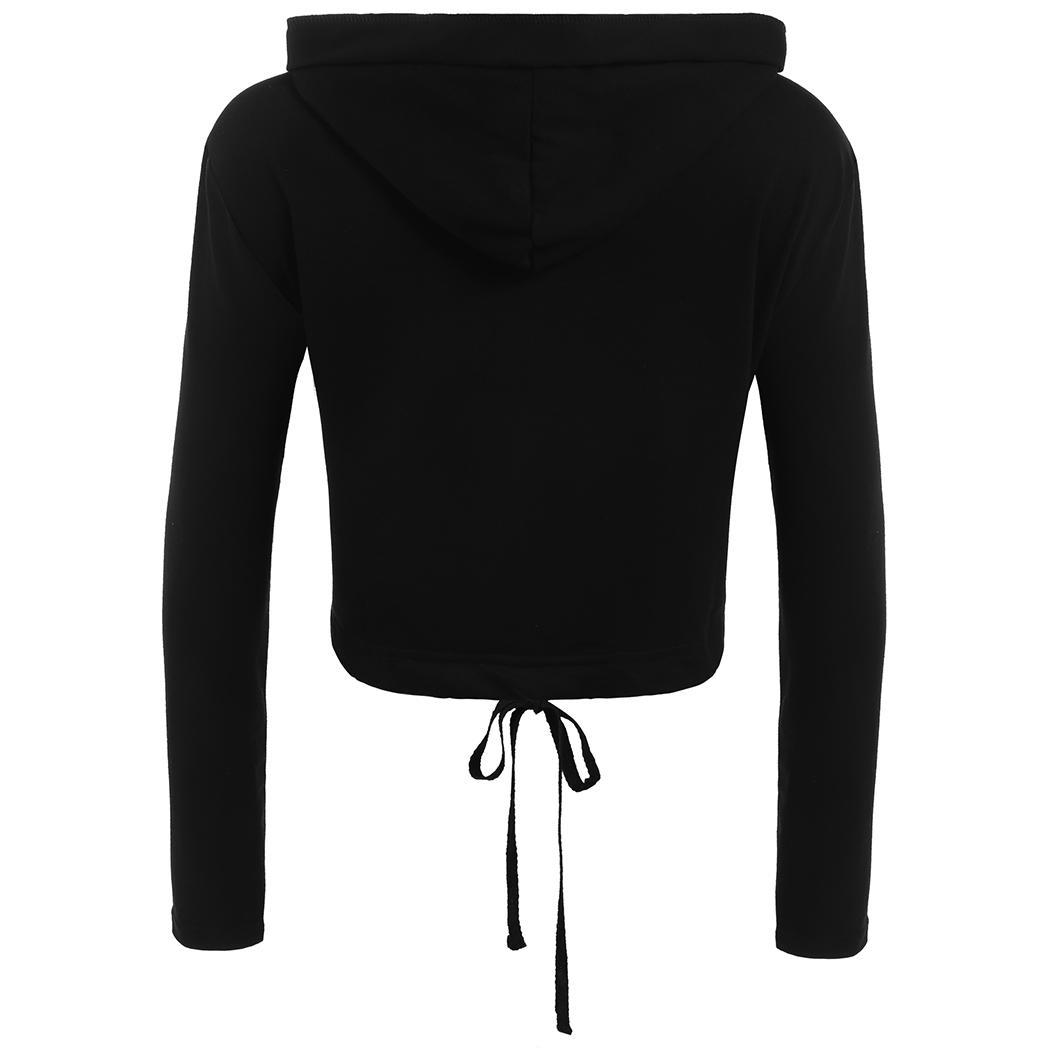 Women Long Sleeve Patchwork Pullover Hooded Hoodie Sweatshirt with EH7E