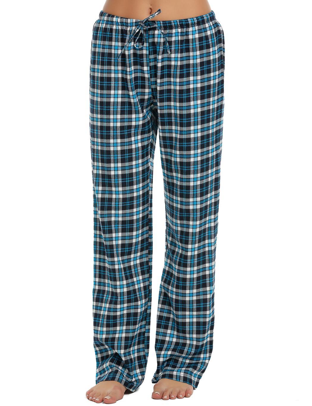 Women Elastic Waist Plaid Long Pajama Bottom Lounge Pants EHE8 | eBay