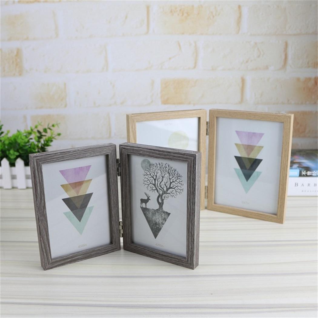 Beautiful Folding Double Side Wood Photo Frame Home Decoration Ehe8 Details About Beautiful Folding Double Side Wood Photo Frame Home Decoration Ehe8 01
