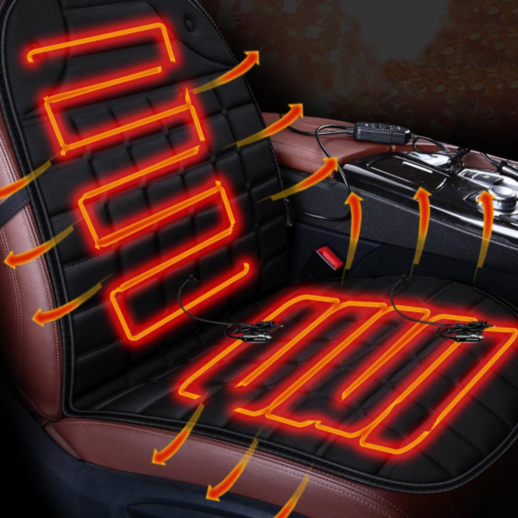 Heated Car Seat Cushion Cover Warmer Winter Heating Pad Auto Supplies EH7E
