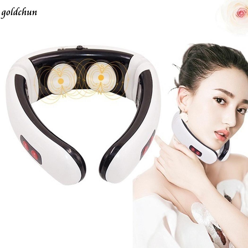 Neck Massager Electric Pulse Therapy Vertebra Treatment Pain